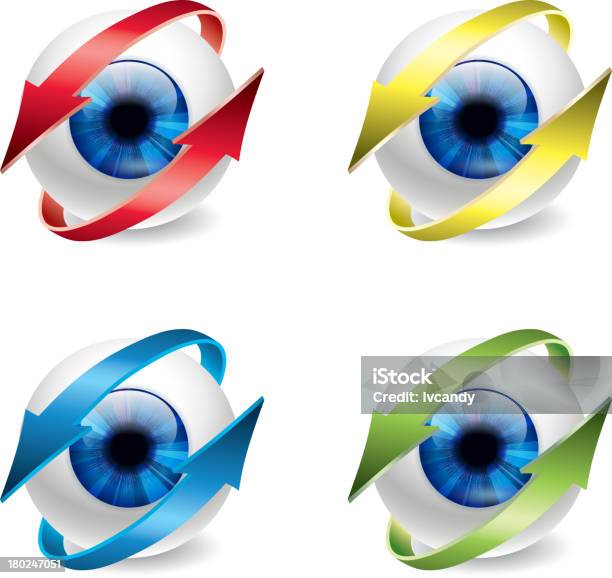 Vetores de Proteger Os Olhos e mais imagens de Azul - Azul, Branco, Cristalino