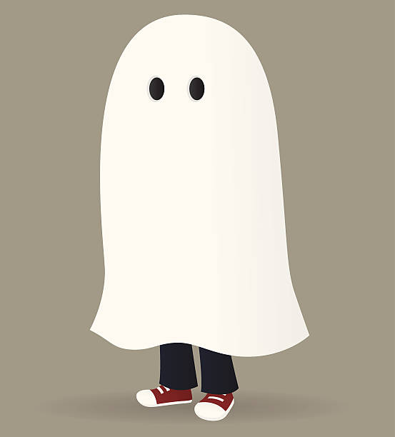 ilustrações, clipart, desenhos animados e ícones de ghost - sheet