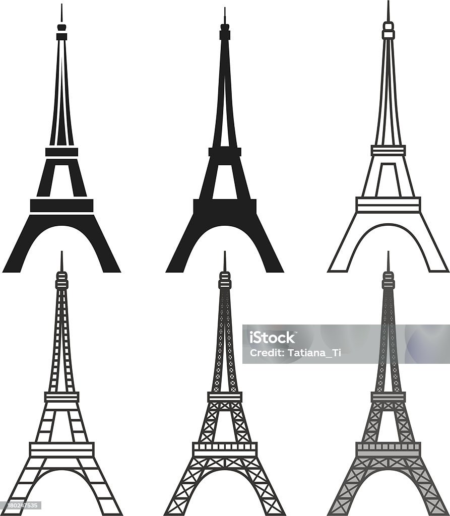 Eiffel Tower set vector Eiffel Tower set Eiffel Tower - Paris stock vector