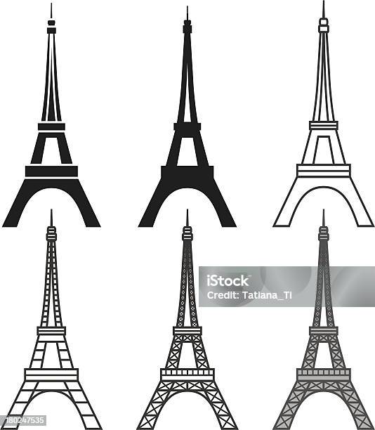 Eiffel Tower Set Stock Illustration - Download Image Now - Eiffel Tower - Paris, Icon, Vector