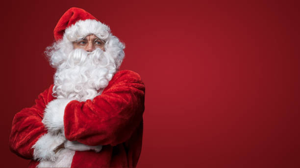 istock Pensive Santa: Contemplating Festive Wonders 1802476993