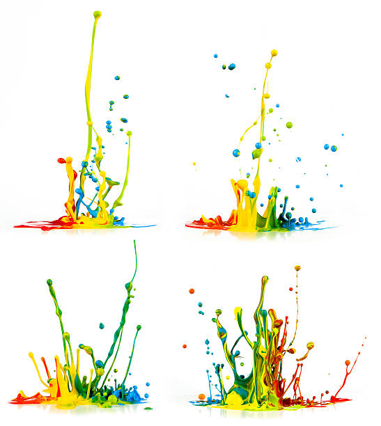 istock A set of four splashing paint in different colors 180247809