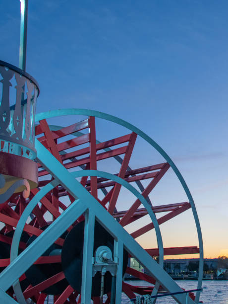 istock River Boat Paddle Wheel at sunrise- Savannah Georgia 1802489818