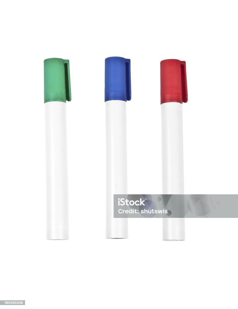 3 蛍光マーカーペン、白で分離 - イラストレーションのロイヤリティフリーストックフォト