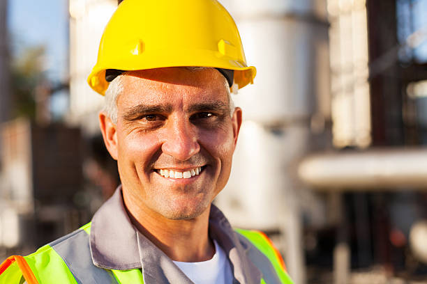 senior oil and chemical worker