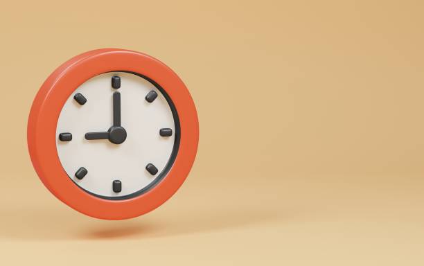istock wall clock on cream background. back to school concept. 3d rendering illustration. 1802509925