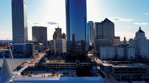 istock Milwaukee's Lakeside Sunset Magic Skyscrapers 1802524454