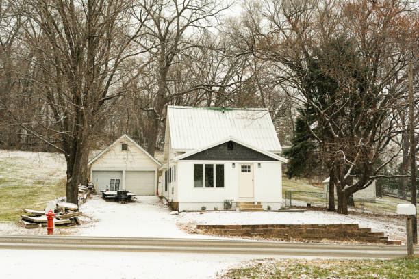istock Tiny house on a snowy day, Minnesota 1802529379
