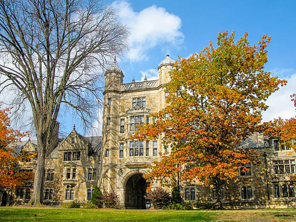University of Michigan Law School Quadrangle, Ann Arbor, MI stock photo