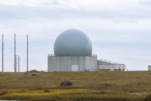 Radar station at Stokksnes in south Iceland