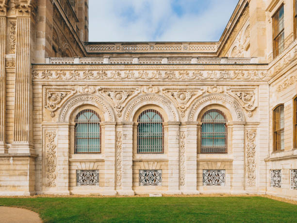 The outdoor of Dolmabahce palace in Istanbul, Turkey, October 2023