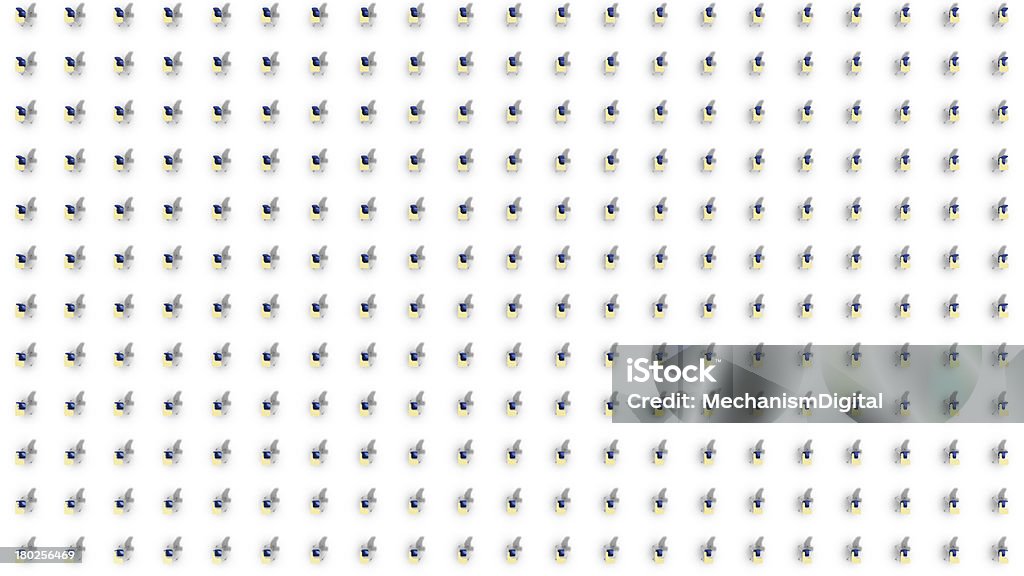 Bird "s eye Visualizza- infinite scuola sedie in una griglia. - Foto stock royalty-free di Diritti umani