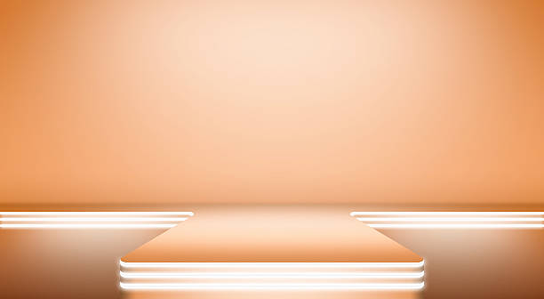 istock Clear empty photographer studio background to runway show. 180256959