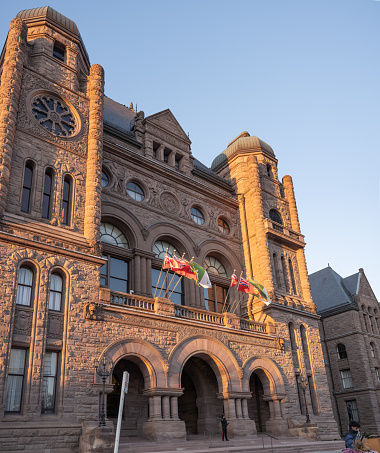 The Ontario provincial legislature building in Toronto.