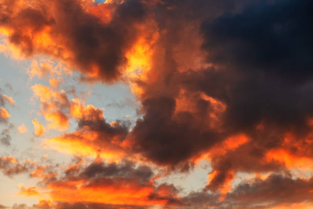 istock Dramatic sky in summer sunset with vibrant clouds 1802647448
