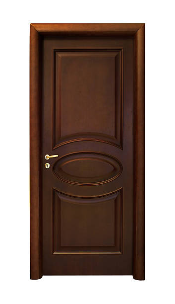 istock Brown wooden door 180265226