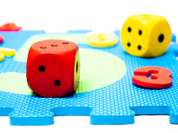 istock Educational games. Colored cubes and numbers for kindergarten. Puzzles. 1802653839