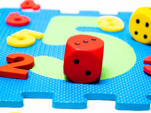 istock Educational games. Colored cubes and numbers for kindergarten. Puzzles. 1802654352