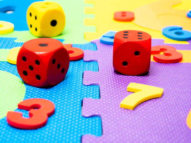 istock Educational games. Colored cubes and numbers for kindergarten. Puzzles. 1802657317