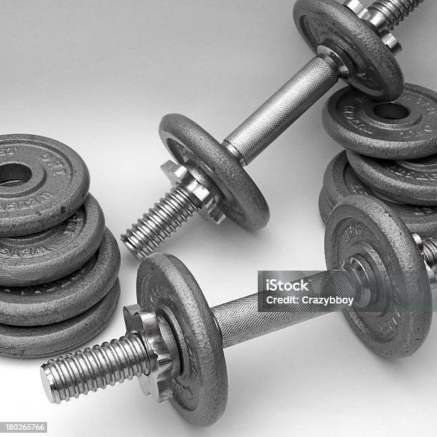 Iron Dumbbell Stock Photo - Download Image Now - Activity, Anaerobic Exercise, Barbell