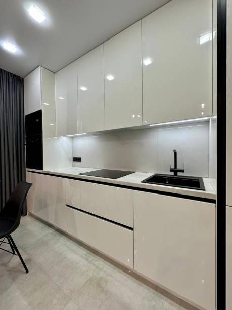 istock built-in white kitchen in minimalism 1802660797