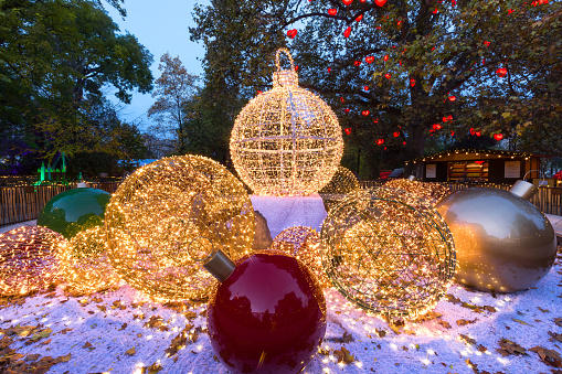 Christmas decoration on the Christmas market in Vienna - Austria