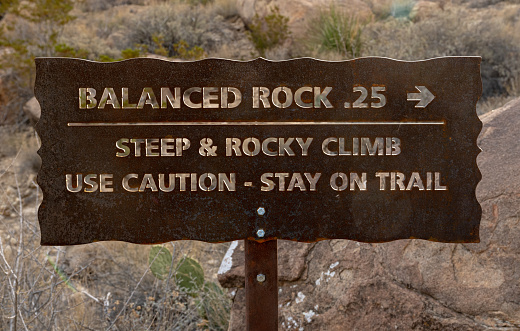 Balanced Rock Spur Sign in Big Bend National Park