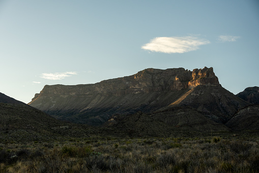 Faint Rays Of LIght Fill The Canyon In Big Bend National Park