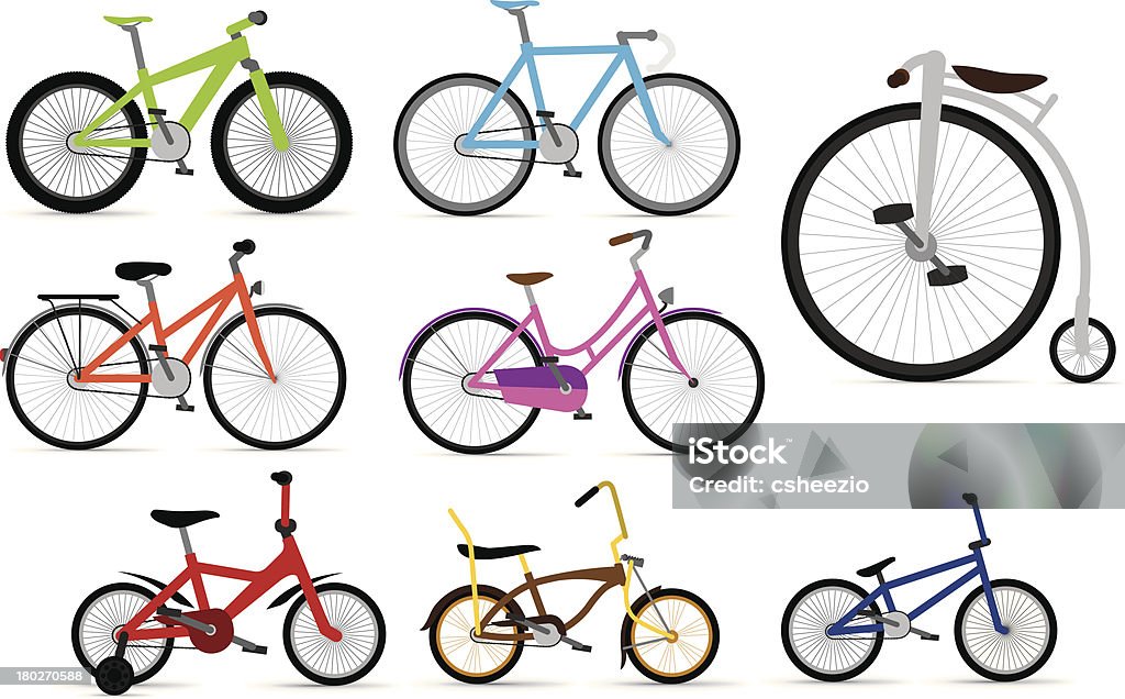 Bicicleta - arte vectorial de Andar en bicicleta libre de derechos