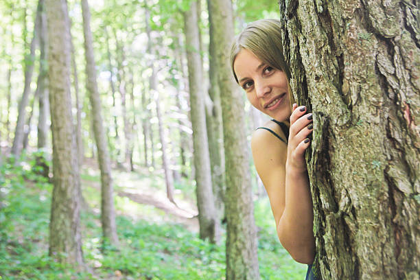 istock Girl in a forest 180270619
