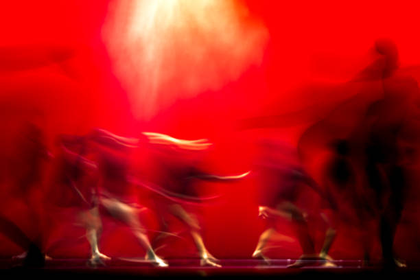 Blurred dance. Incidental People stock photo