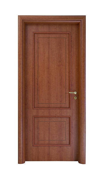 istock Brown wooden door 180272306