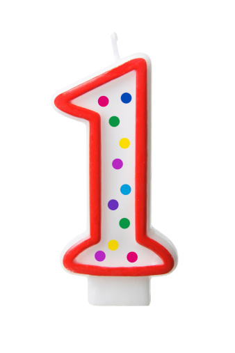 Birthday Candle on White Background