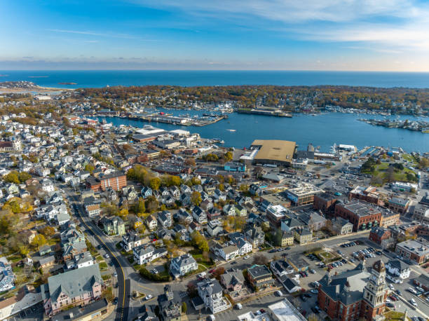 istock Fall 2023 aerial image in Gloucester, Massachusetts, MA, USA. 1802739058
