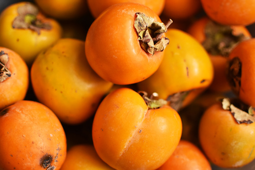 Organic persimmon fruits