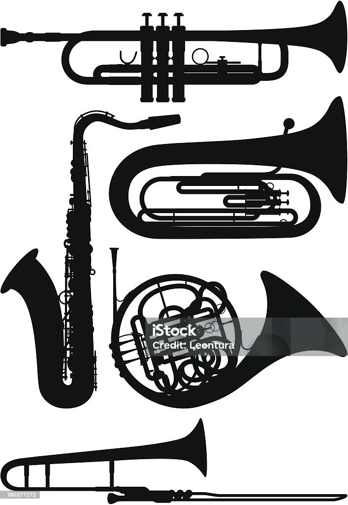 Le vent Instruments - clipart vectoriel de Trompette libre de droits