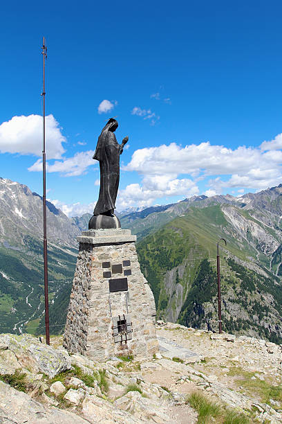 istock Virgin Mary statue in the mountains 180278608
