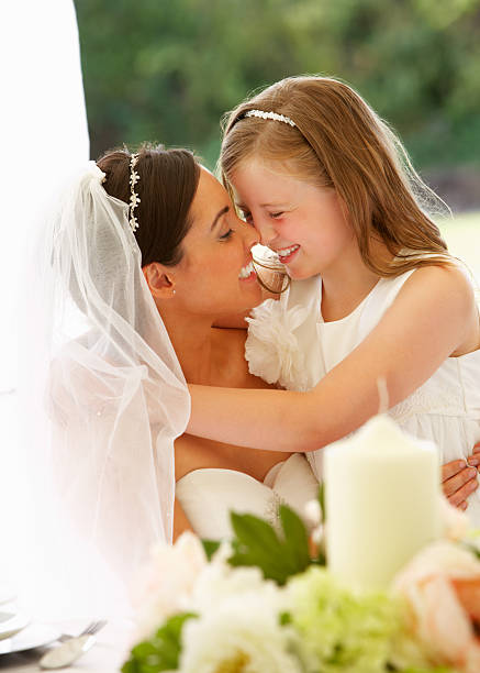 istock Bride With Bridesmaid In Marquee At Reception 180283073