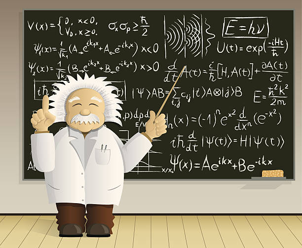 quantum physics vortrag - physics classroom teaching professor stock-grafiken, -clipart, -cartoons und -symbole
