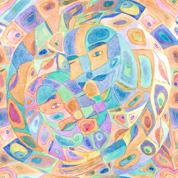 istock Watercolor abstrac symbolism. Yin and yang harmony 1802849317