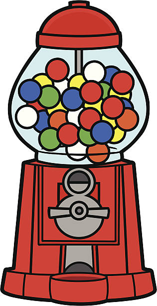 gumball maschine - kaugummiautomat stock-grafiken, -clipart, -cartoons und -symbole