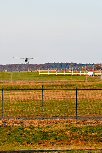 Chantilly, Virginia, USA - November 12, 2023: A Southern Airways Express Cessna 208 Caravan passenger plane landing at Washington Dulles International Airport.