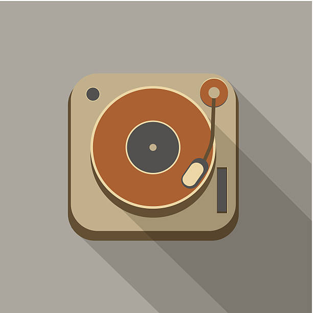ilustraciones, imágenes clip art, dibujos animados e iconos de stock de vintage record player - retro revival music audio cassette old