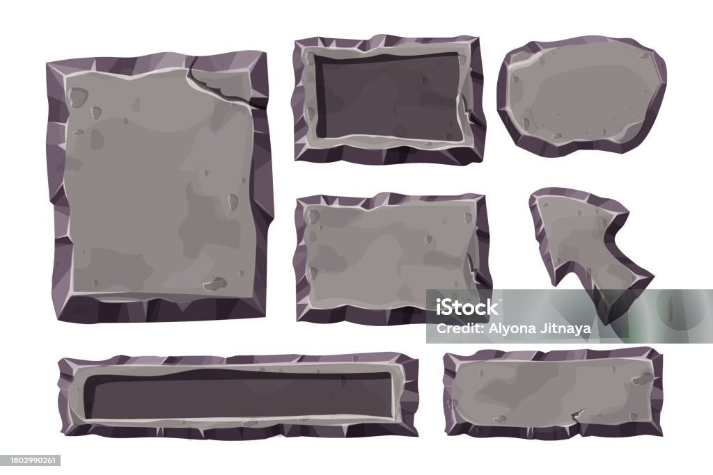 Menu Panel Texture Set Stone Game Menu Panels Textured Ui Frames Interface Template In ...