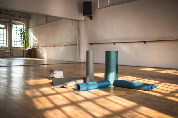 Yoga Mats in a Yoga Studio
