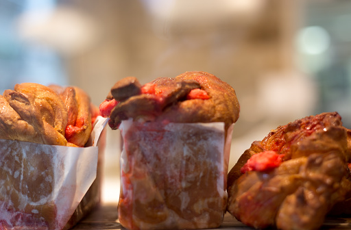 Paris: Three Fruity Tea Cakes Loaves in Bakery Window