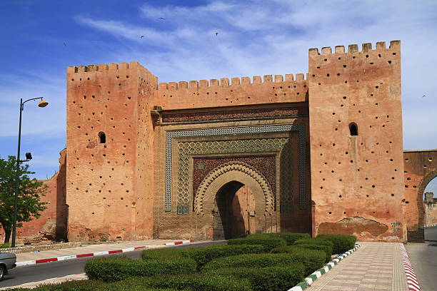 Bab el-Khemis Bab el-Khemis Gate in Meknes, Morocco meknes stock pictures, royalty-free photos & images