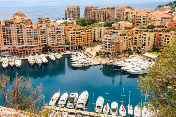 istock Panoramic view of Monte Carlo harbour in Monaco 1803055876