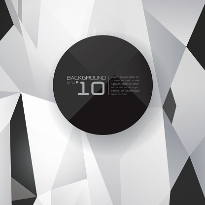 istock Black and white polygonal design with Background EPS 10 sign 180308676