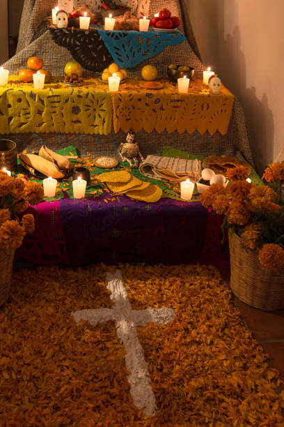 istock Day of the dead altar with all traditional steps 1803115062